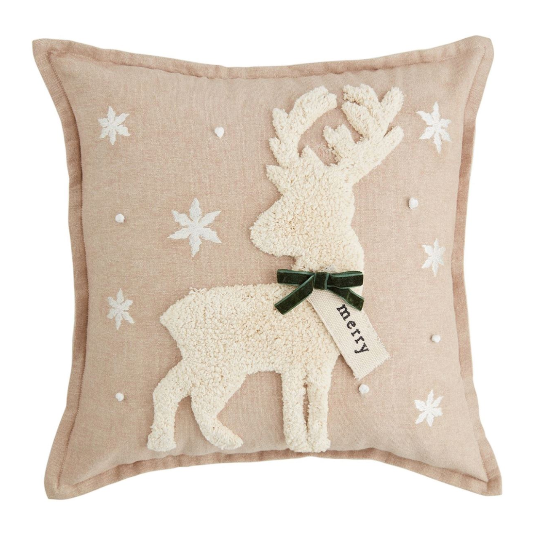 Tufted Reindeer Pillow