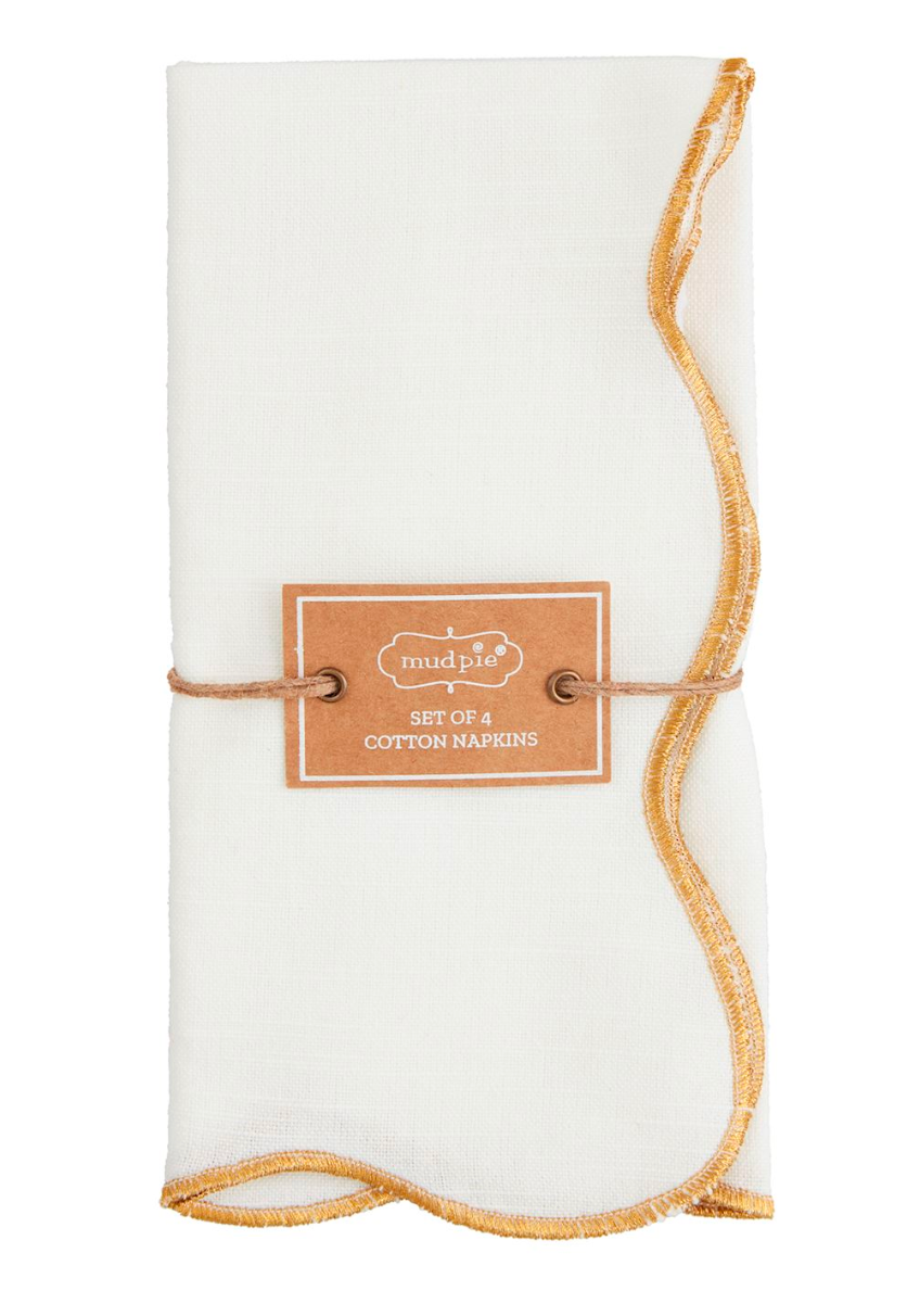 Gold Scallop Napkin Set