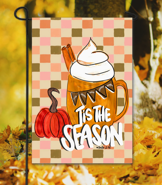 Tis the Season Latte Garden Flag