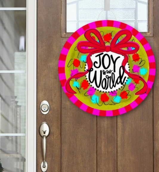 Joy To the World Wreath Door Hanger