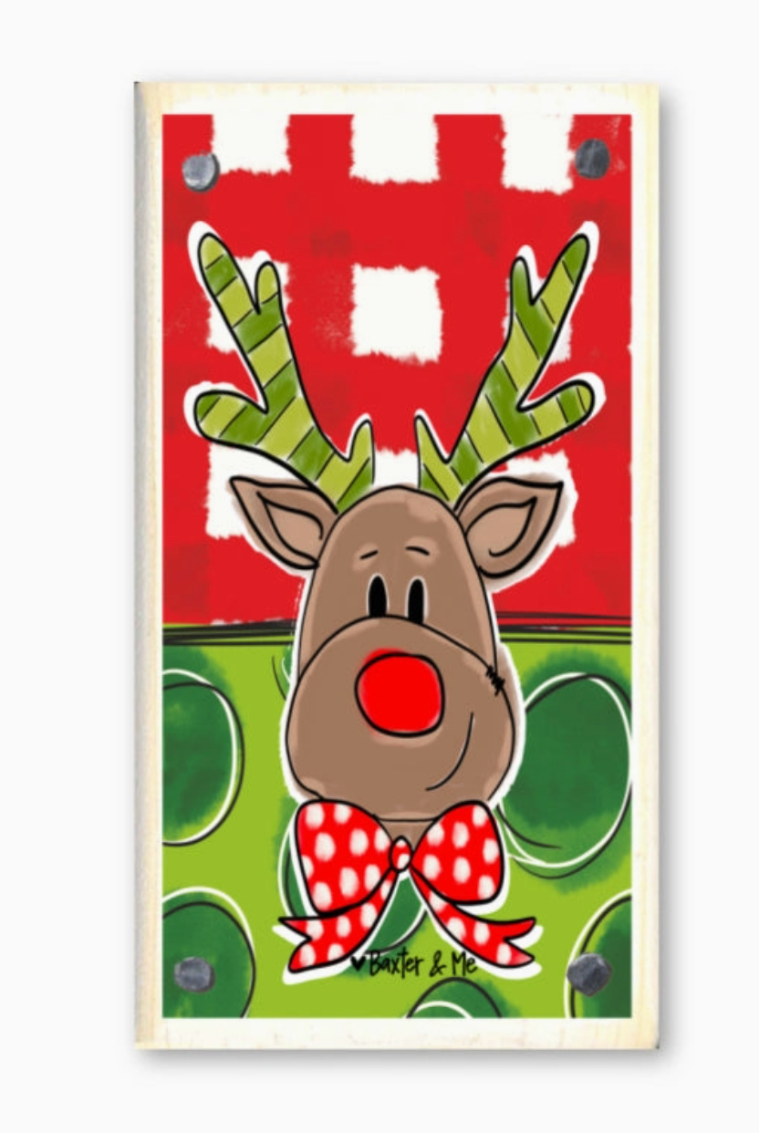 Traditional Reindeer Happy Block