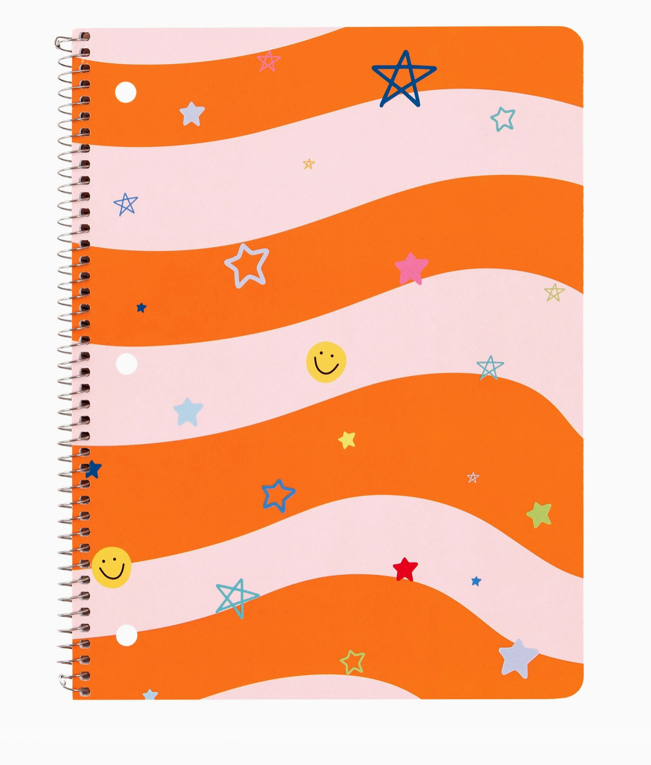 Wavy Icons Spiral Notebook