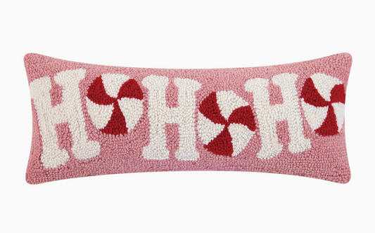 Candy Cane Hohoho Hook Pillow