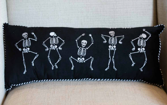 Dancing Skeletons Lumbar Pillow