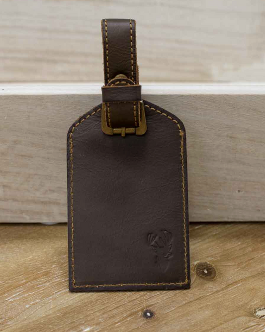 Deer Leather Embossed Luggage Tag
