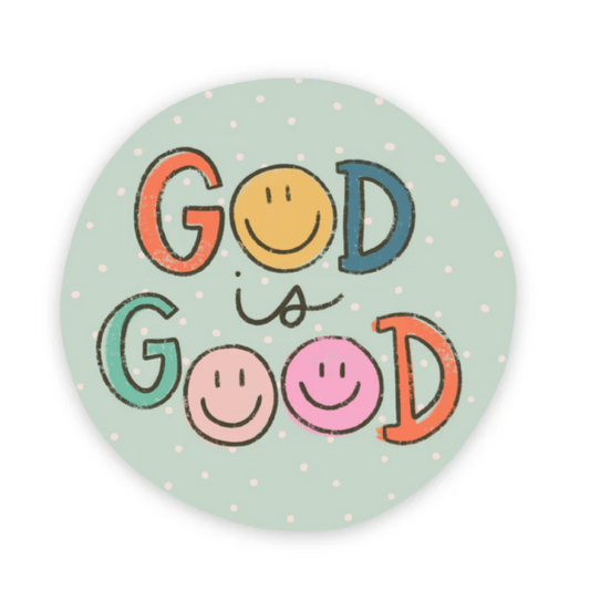 God is Good Smiles Vinyl Sticker