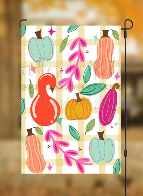 Colorful Gourds Garden Flag