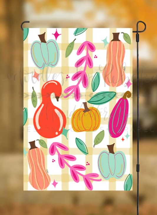 Colorful Gourds Garden Flag