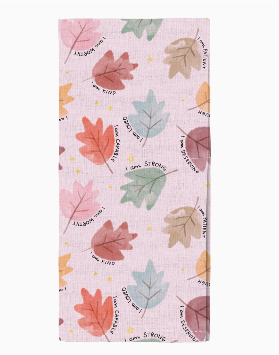 Autumn Leaves Affirmations Tea Towel