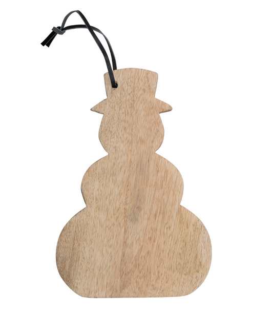 Wooden Snowman Cutting Board