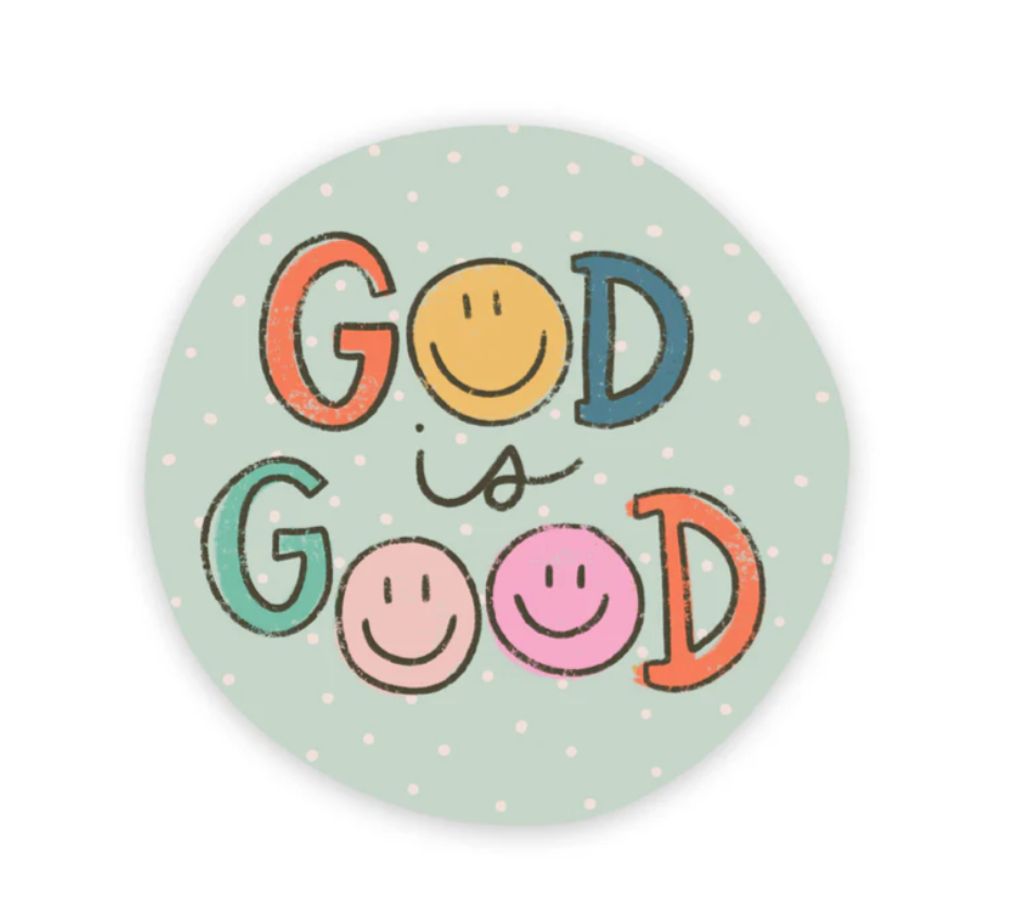 God is Good Smiles Vinyl Sticker