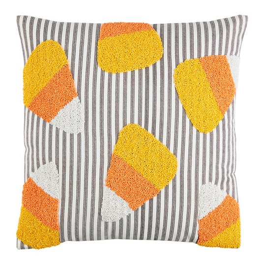 Candy Corn Halloween Pillow