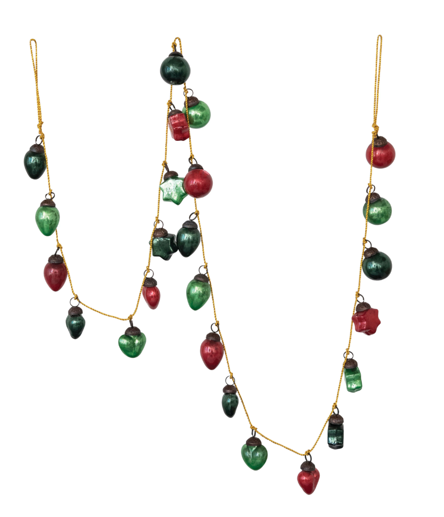 Mercury Glass Ball Ornament Garland