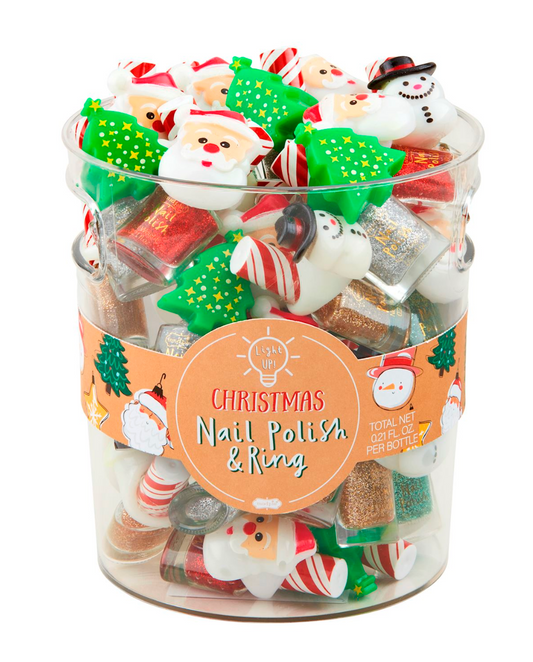 Christmas Nail Polish Ring Set