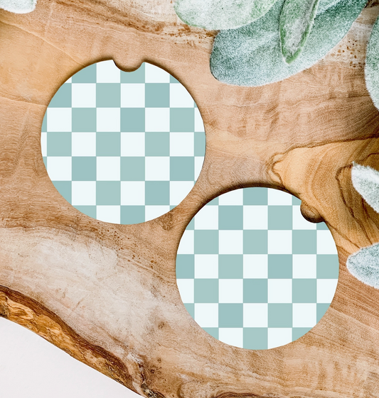 Checkered Car Coasters