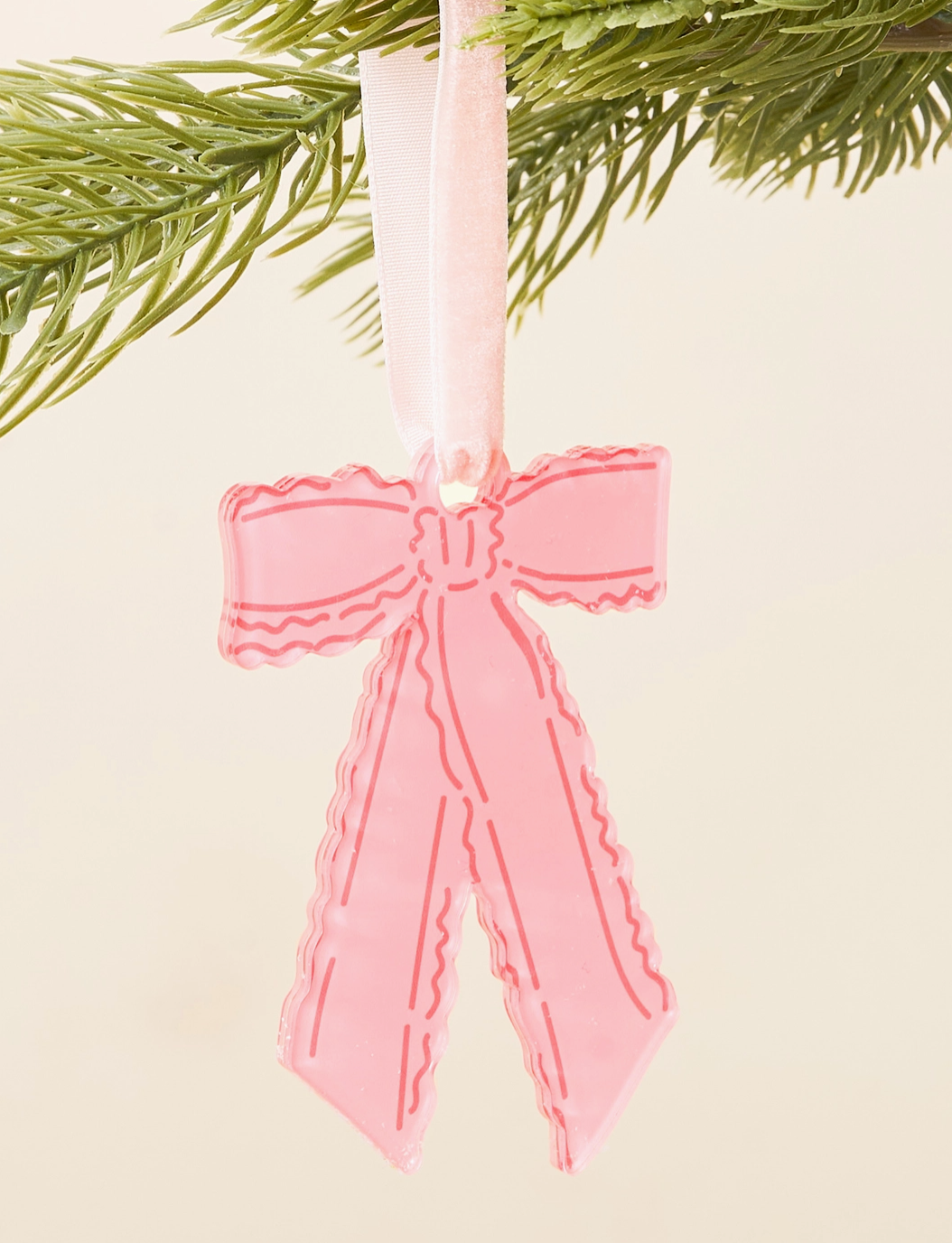 Pink Bow Ornament