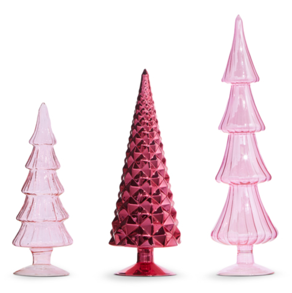 Assorted Pink Glass Tree