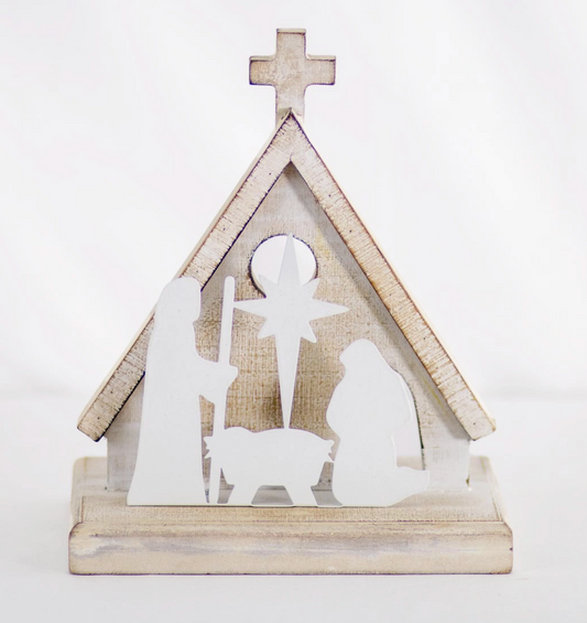 Antique White Bethlehem Nativity