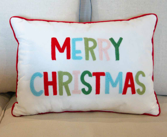 Multicolor Merry Christmas Pillow