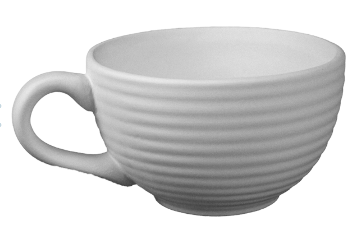 Ceramic Coiled Latte Cup