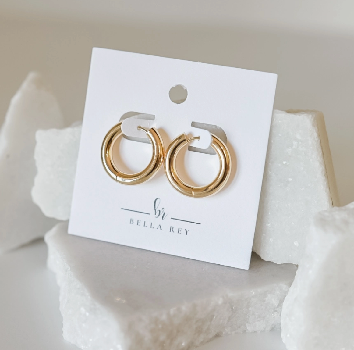 Gold Plated Chunky Hoops