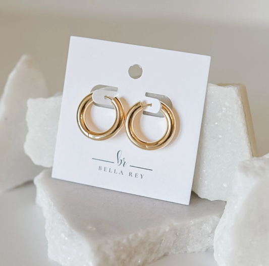 Gold Plated Chunky Hoops