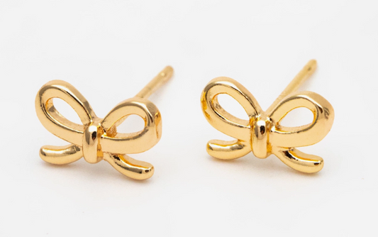 Lela Bow 18k Gold Plated Studs