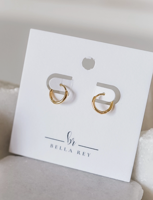 Nia Gold Plated Dainty Hoops