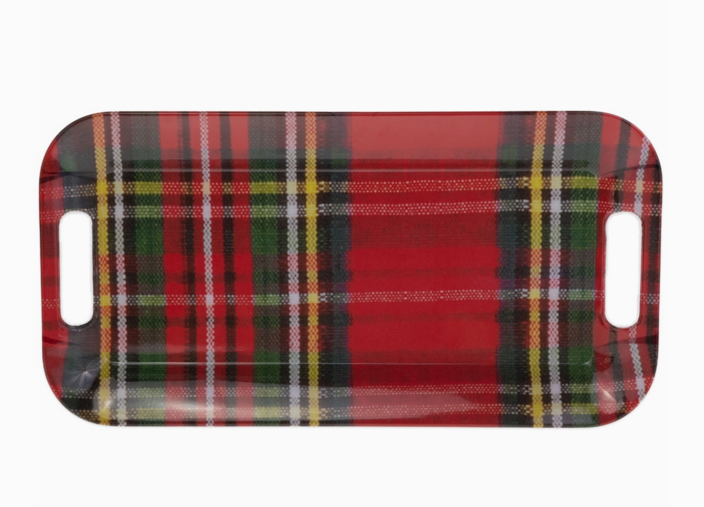 Christmas Plaid Melamine Tray