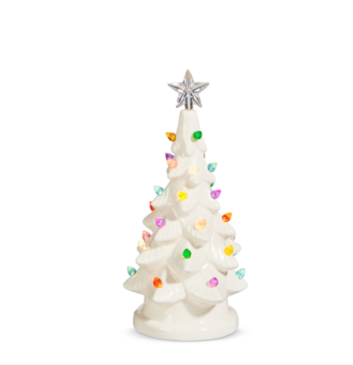 Lighted White Vintage Tree