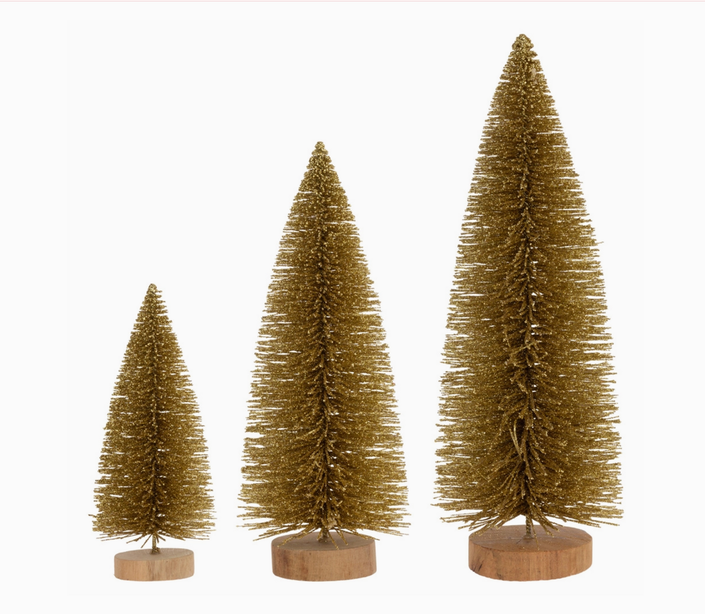 Gold Glitter Bottle Brush Tree