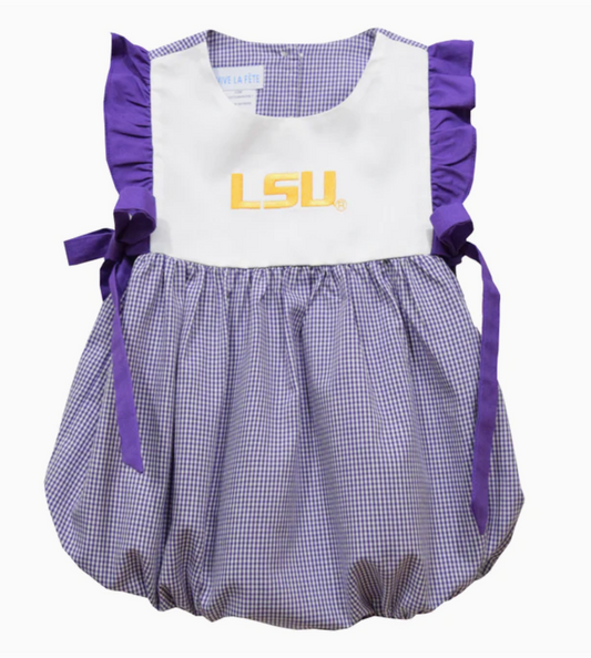 LSU Tigers Embroidered Girls Bubble