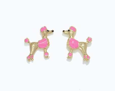 Pink Poodles Cuties Earrings
