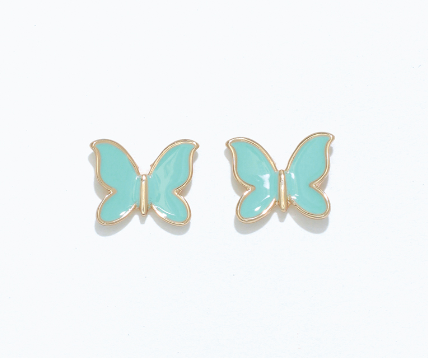 Adorable Aqua Butterflies Cuties Earrings