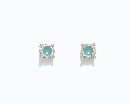 Sparkling Aqua CZ Cuties Earrings