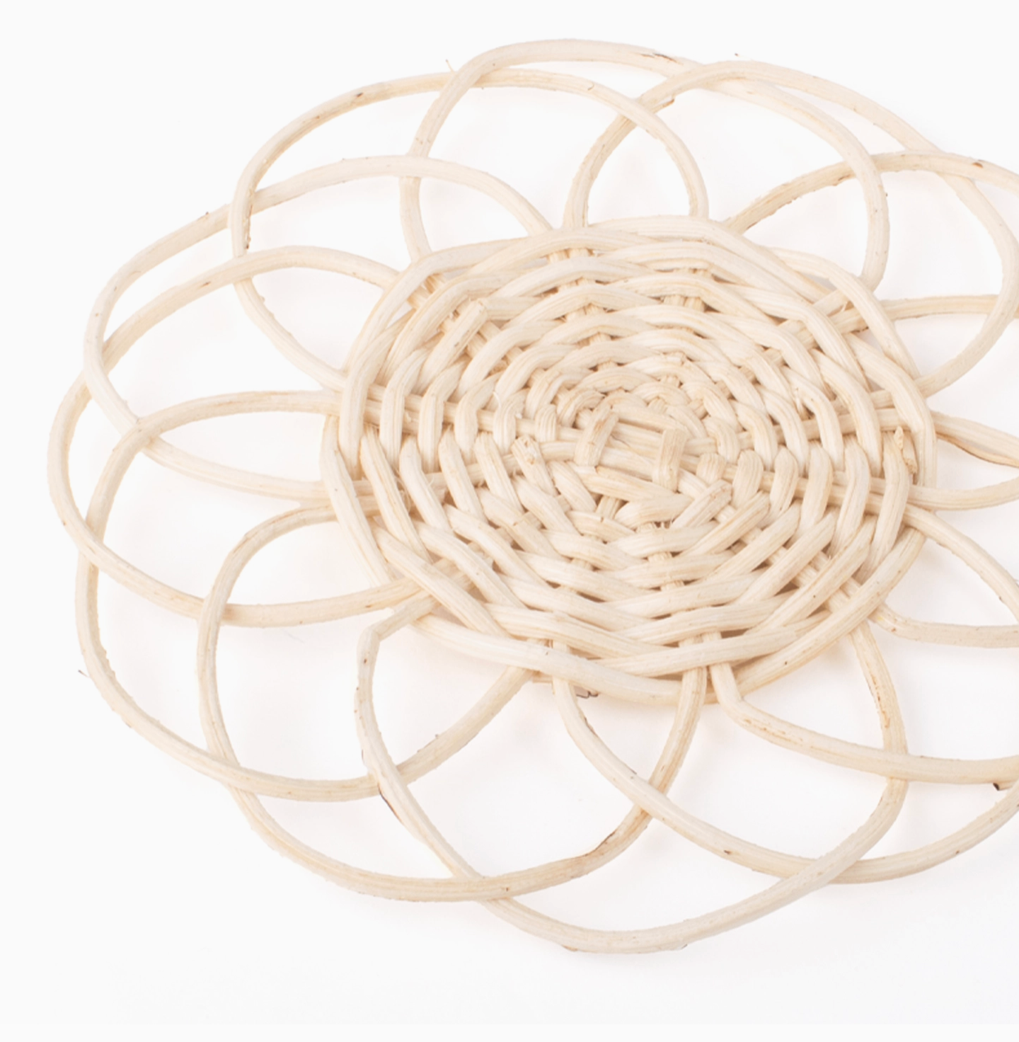Natural Rattan Coaster Set