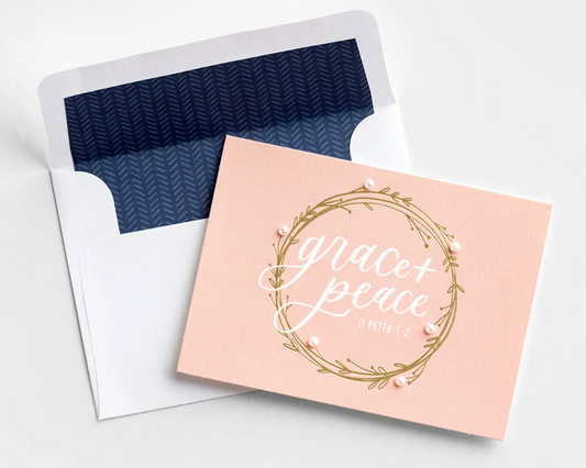 Grace + Peace Embellished Card Set