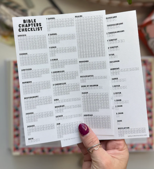 Books of the Bible Chapter Checklist