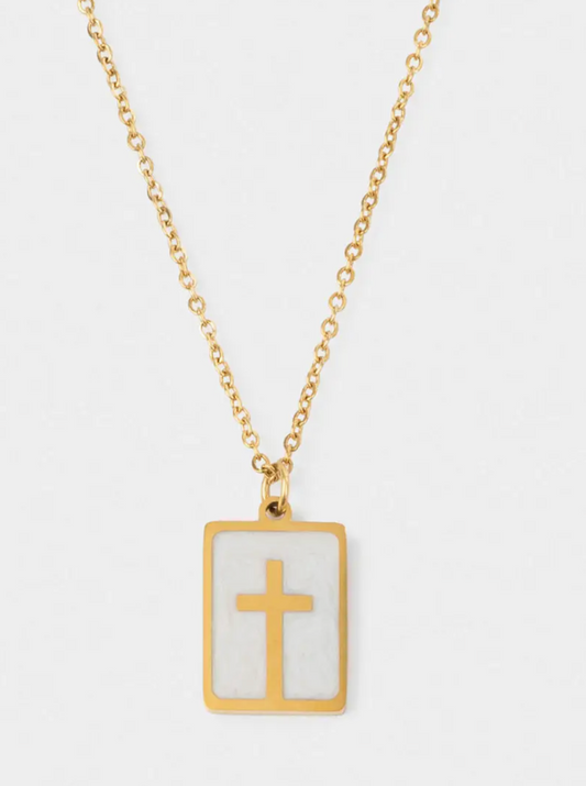 Enamel Cross Necklace