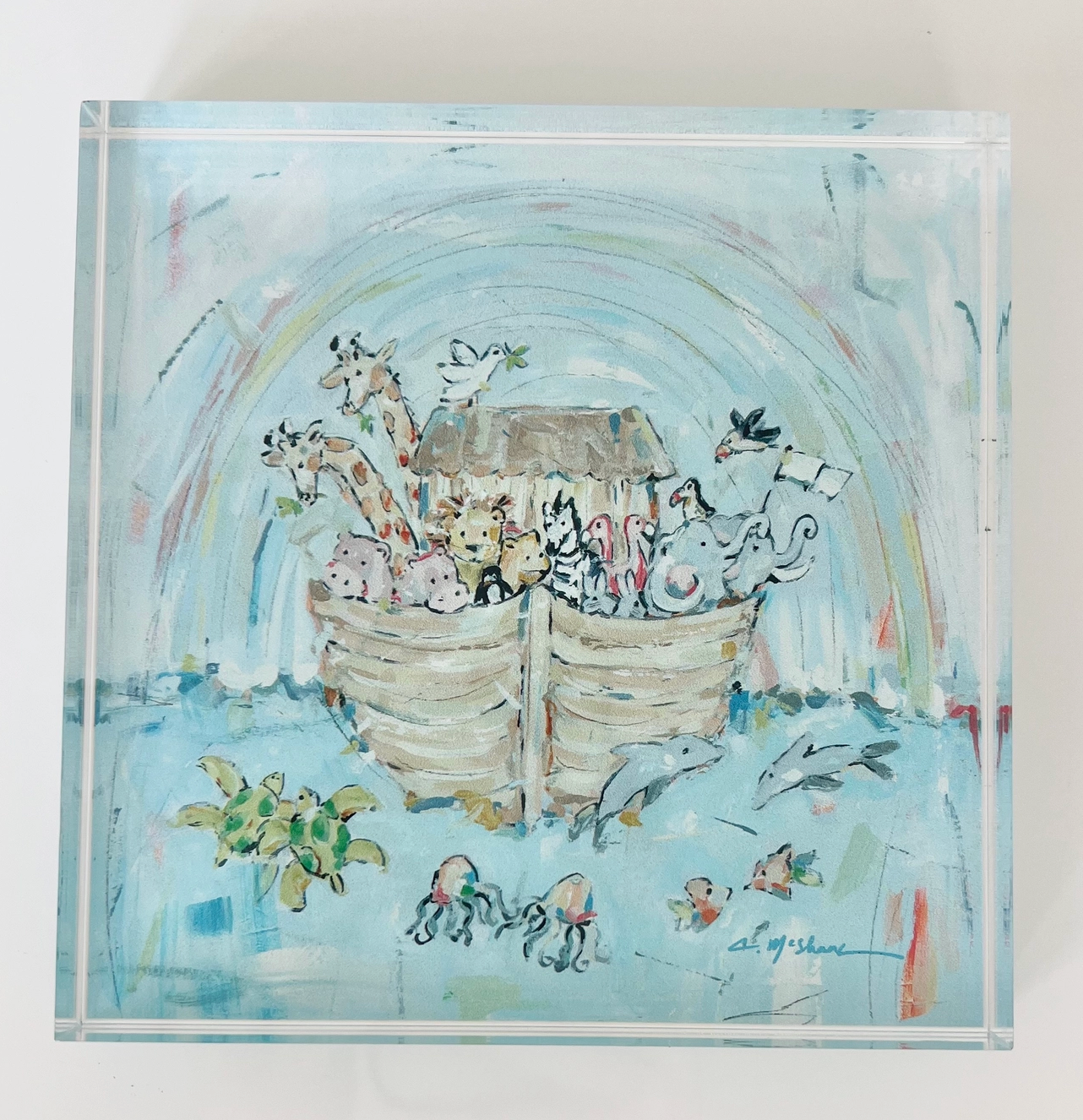 Noah's Ark Acrylic Block