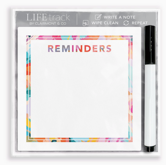 Colorful Reminders Dry Erase Board