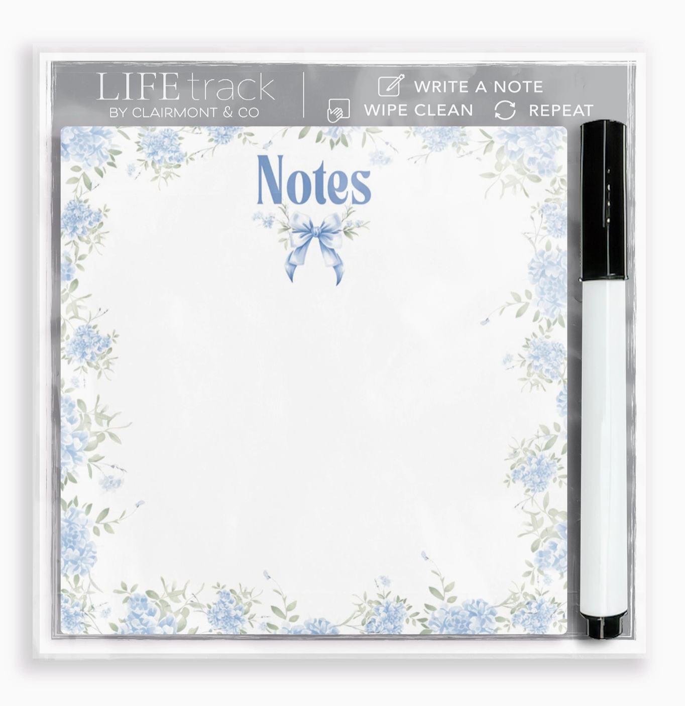 Chinoiserie Notes Dry Erase Board