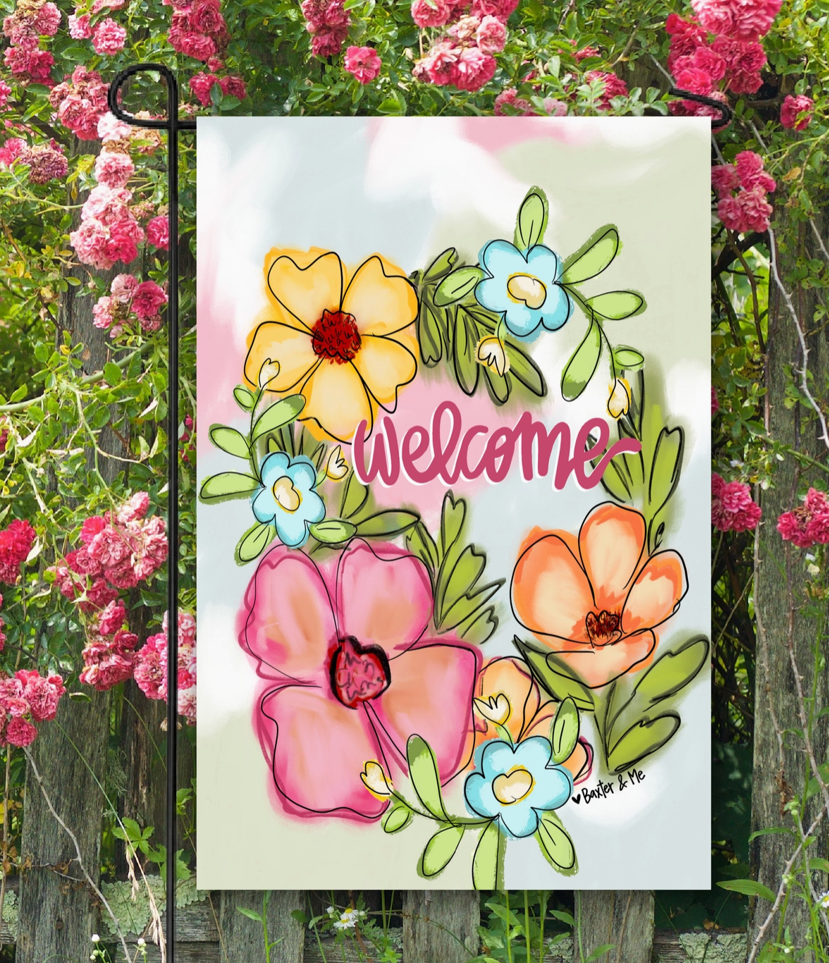 Blooming Welcome Garden Flag