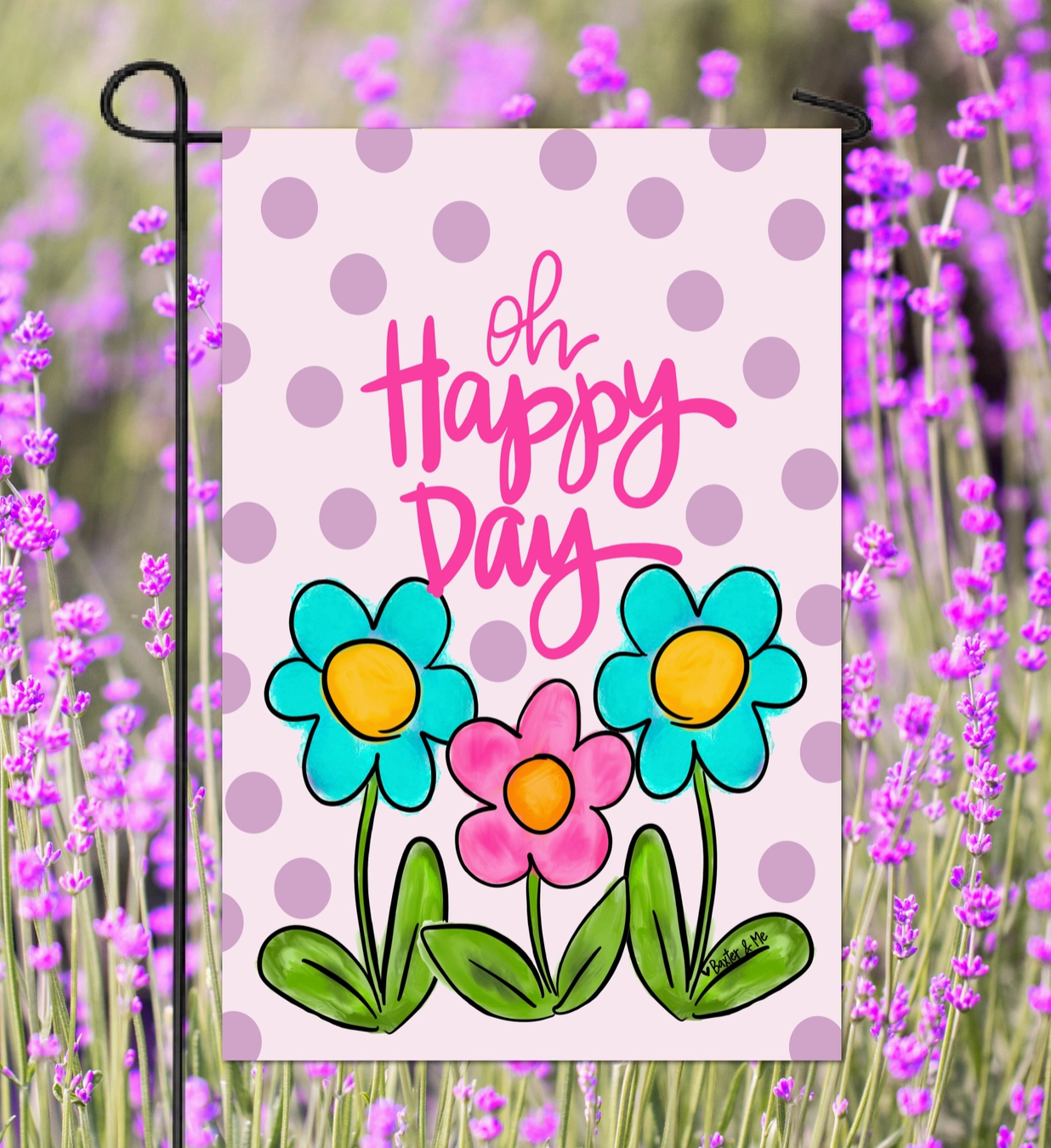 Oh Happy Day Daisy Garden Flag