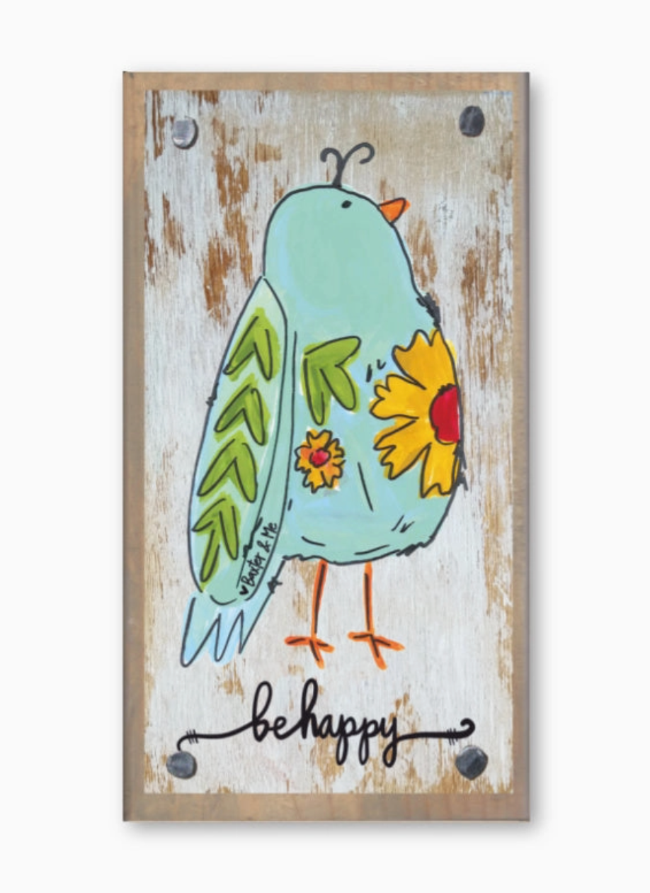 Be Happy Bird Happy Block