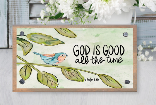 God is Good Bird Happy Block