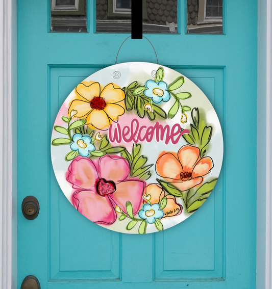 Blooming Welcome Door Hanger