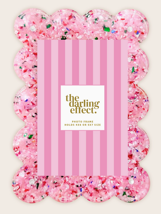 Rectangle Scalloped Acrylic Frame