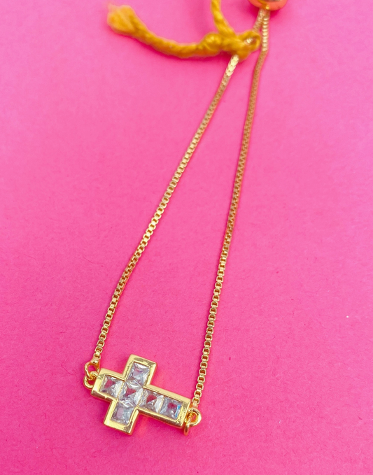 Ava Cross Adjustable Bracelet