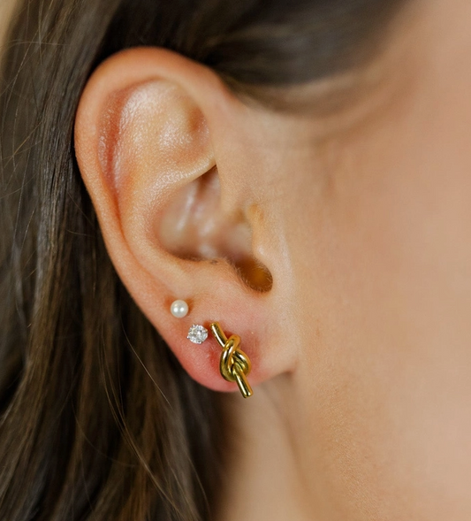Gold Knot Studs